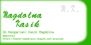 magdolna kasik business card